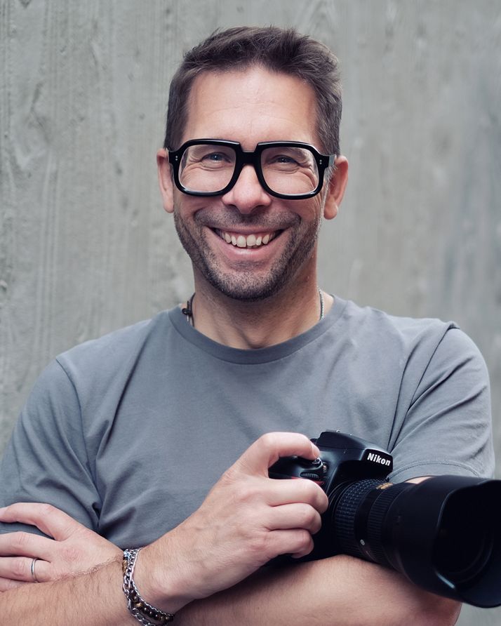 André Weber mit seiner Kamera